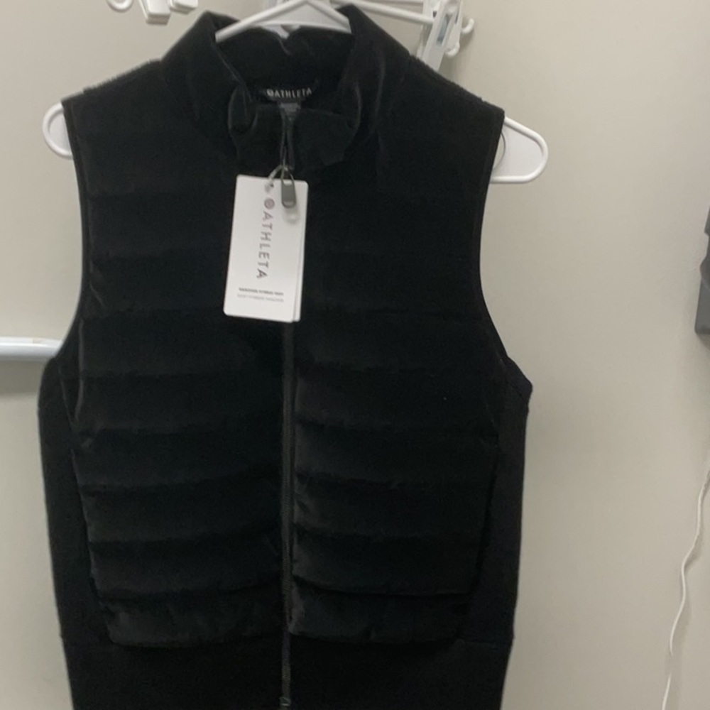 Athleta Classic Black Quilted Vest